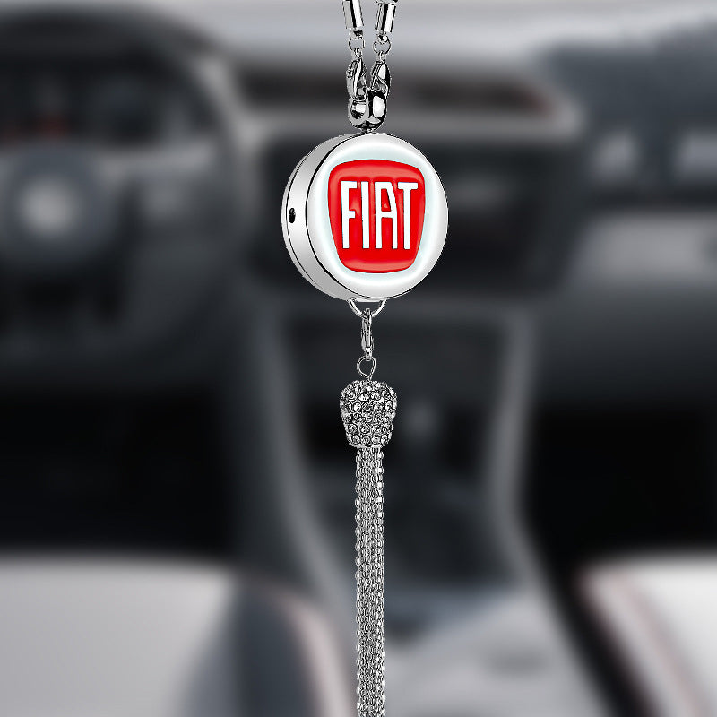 Car Rearview Mirror Pendant with Crystal | Zinc alloy &amp; rhinestones | Sparkling decoration with scent pendant, gift idea