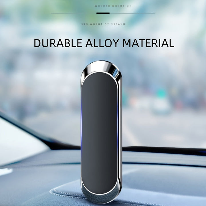 Magnetische Handyhalterung fürs Auto aus Aluminium | Smartphone-Halter in Schwarz mit starkem Magnet und werkzeugloser Montage