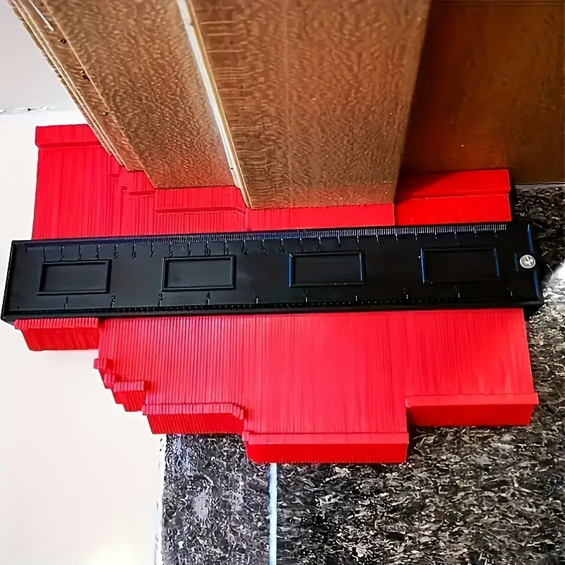 Konturlehre 25 cm für präzise Schnittlinien | Für Sockelleisten, Laminat &amp; Fliesen | Formkopierer aus ABS, kompakt &amp; robust