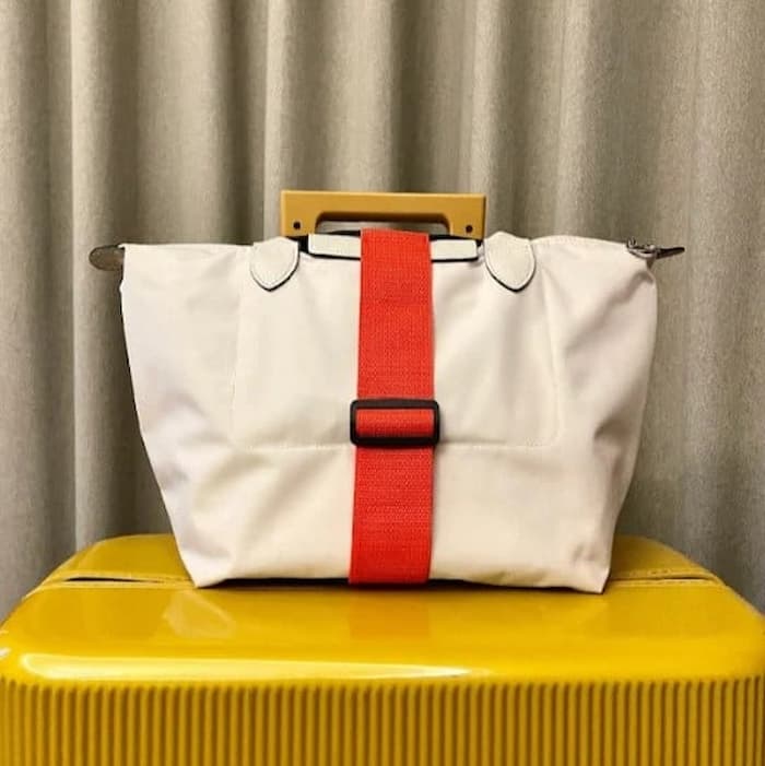 Sangle de bagage pour valise – sangle antidérapante pour fixer les sacs | Réglable, ultra-léger &amp; compact | Prêt en quelques secondes