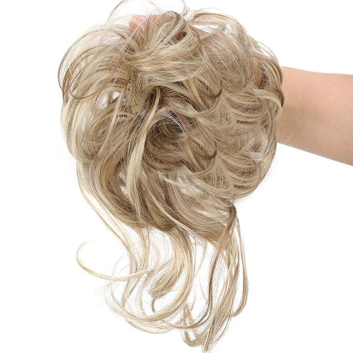 Bun hairpiece to clip on for instant volume | Messy bun look in seconds | Secure hold, light &amp; natural