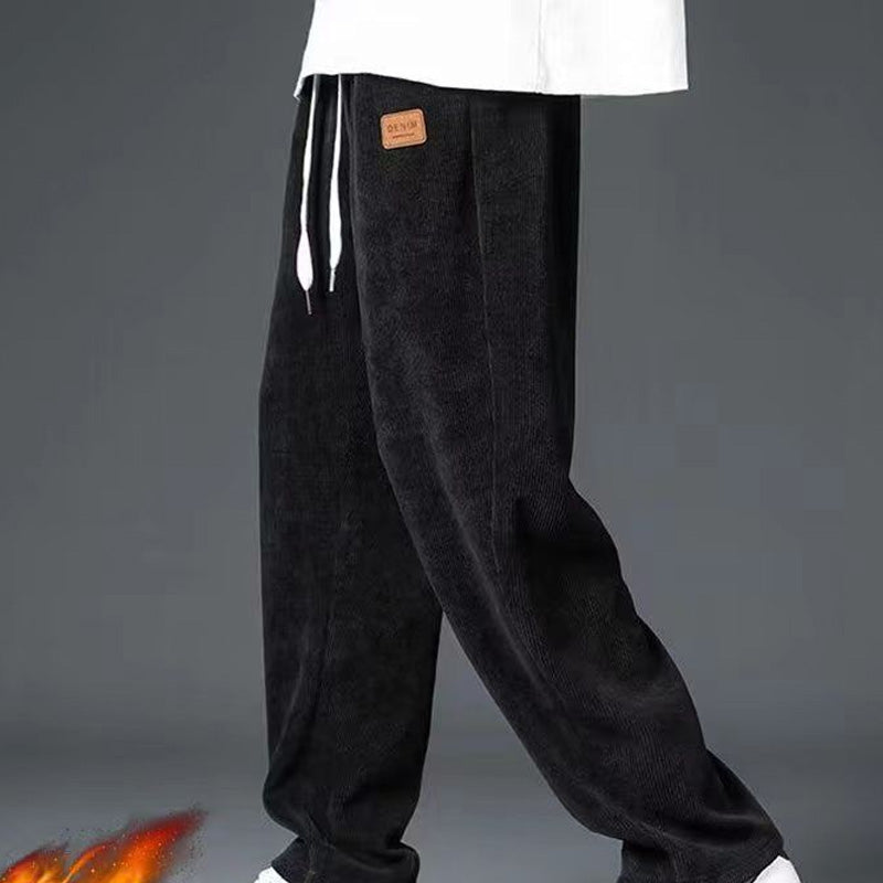 Herren Cordhose | Gerade geschnittene Winterhose mit verstellbarem Bund und optional wärmender Fütterung