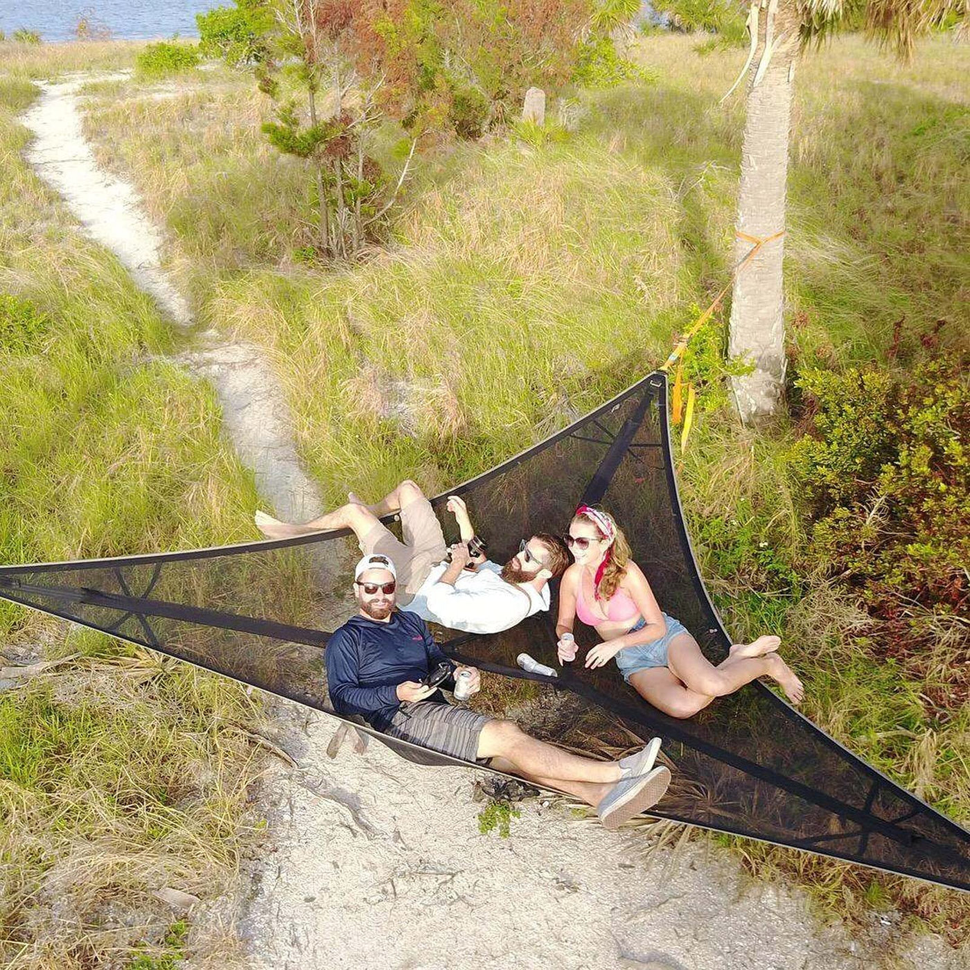 3-Punkt Camping Hängematte Dreieck | Bis 500 kg Tragkraft