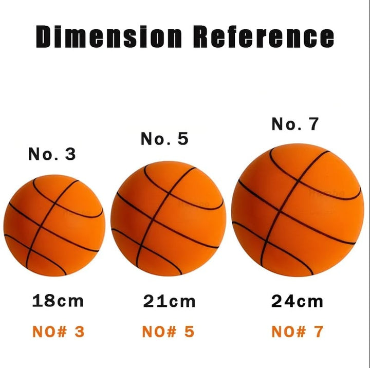 Pallone da basket morbido e silenzioso | Palla indoor in schiuma PU | Silenzioso, amico dei mobili e rimbalzante | Include sacca a rete