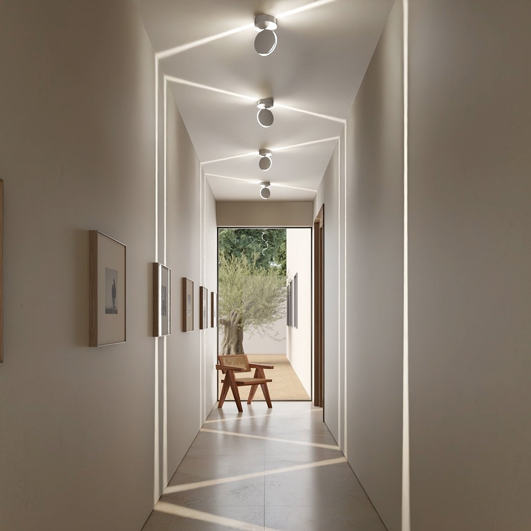 LED wall light with spotlight function | 360° rotatable light element | double-sided beam for square light effect, water-resistant