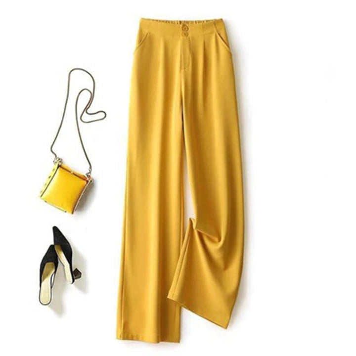Damen weite Hose mit hoher Taille | Luftige Palazzo-Hose mit lockerem Schnitt, weitem Bein und Knöchellänge für Sommer und Freizeit