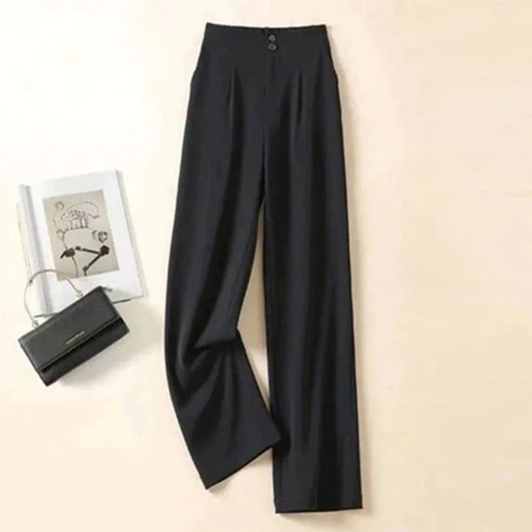Damen weite Hose mit hoher Taille | Luftige Palazzo-Hose mit lockerem Schnitt, weitem Bein und Knöchellänge für Sommer und Freizeit