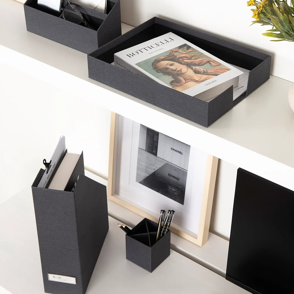 Schreibtisch-Organizer 4-teilig | Büro-Set mit Briefablage, Stiftehalter, Zeitschriftenhalter und Organizer