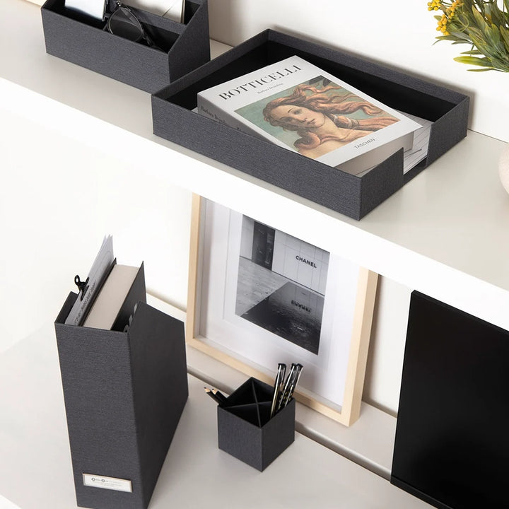 Schreibtisch-Organizer 4-teilig | Büro-Set mit Briefablage, Stiftehalter, Zeitschriftenhalter und Organizer