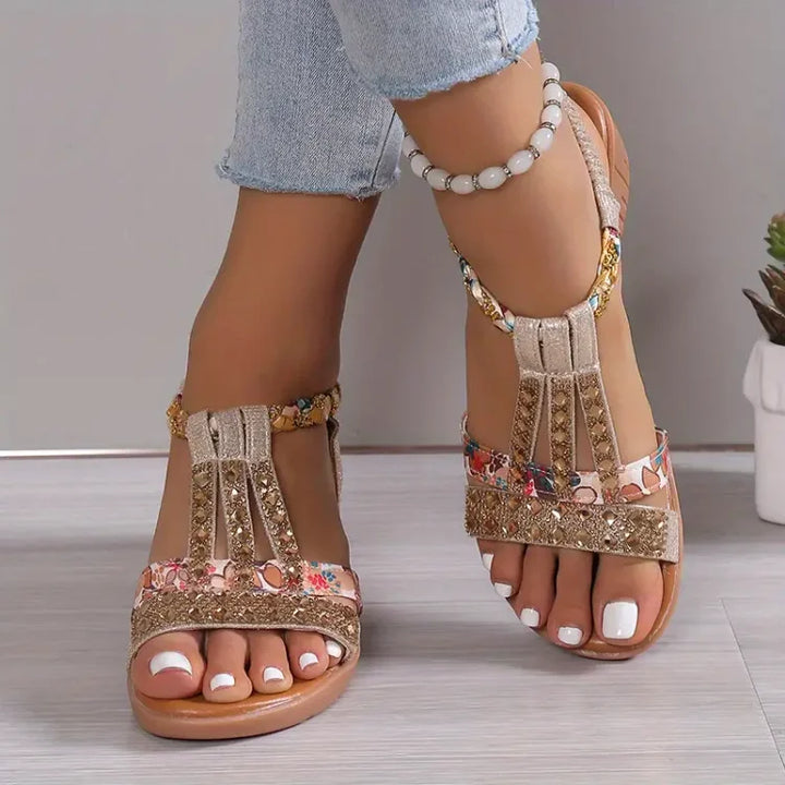 Sariah | Elegant crystal sandals for women