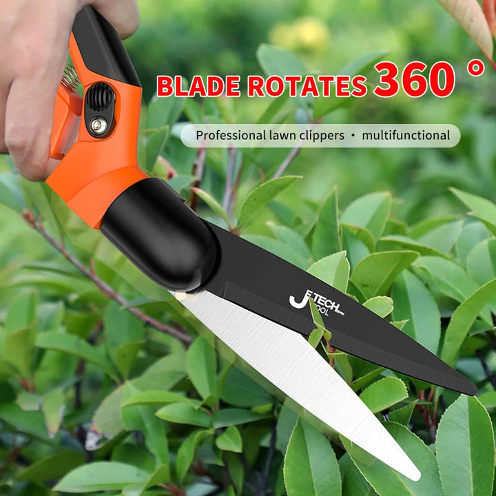 Gartenschere mit 360° Drehgriff | SK5 Kohlenstoffstahlklinge für saubere Schnitte | Ergonomisch, rutschfest | Für Rosen, Sträucher &amp; Bonsai