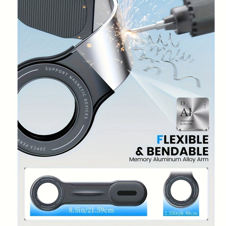 Magnetischer Auto-Handyhalter mit flexiblem Arm | Verstellbare Smartphone-Halterung aus Silikon für das Armaturenbrett