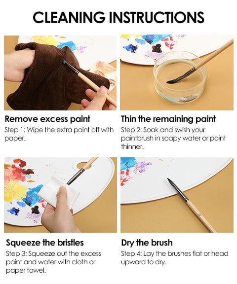 Set di pennelli 24 pezzi | Pennelli professionali per artisti con manico in legno | Acrilico, acquerello, olio e gouache