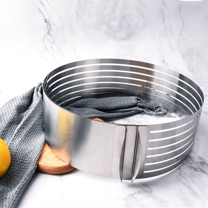 Adjustable stainless steel cake slicer | Precise cake layers | For Ø 15–30 cm cakes