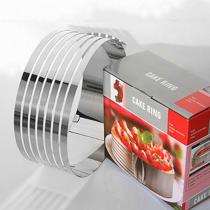 Adjustable stainless steel cake slicer | Precise cake layers | For Ø 15–30 cm cakes