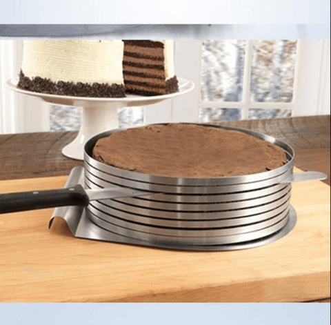 Adjustable stainless steel cake slicer | Precise cake layers | For Ø 15–30 cm cakes