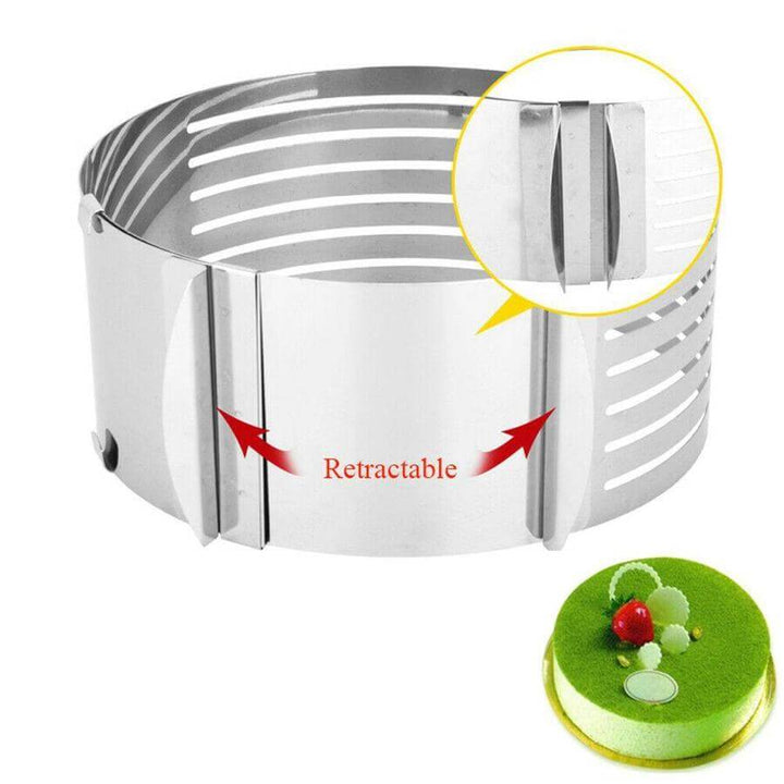 Adjustable stainless steel cake slicer | Precise cake layers | For Ø 15–30 cm cakes