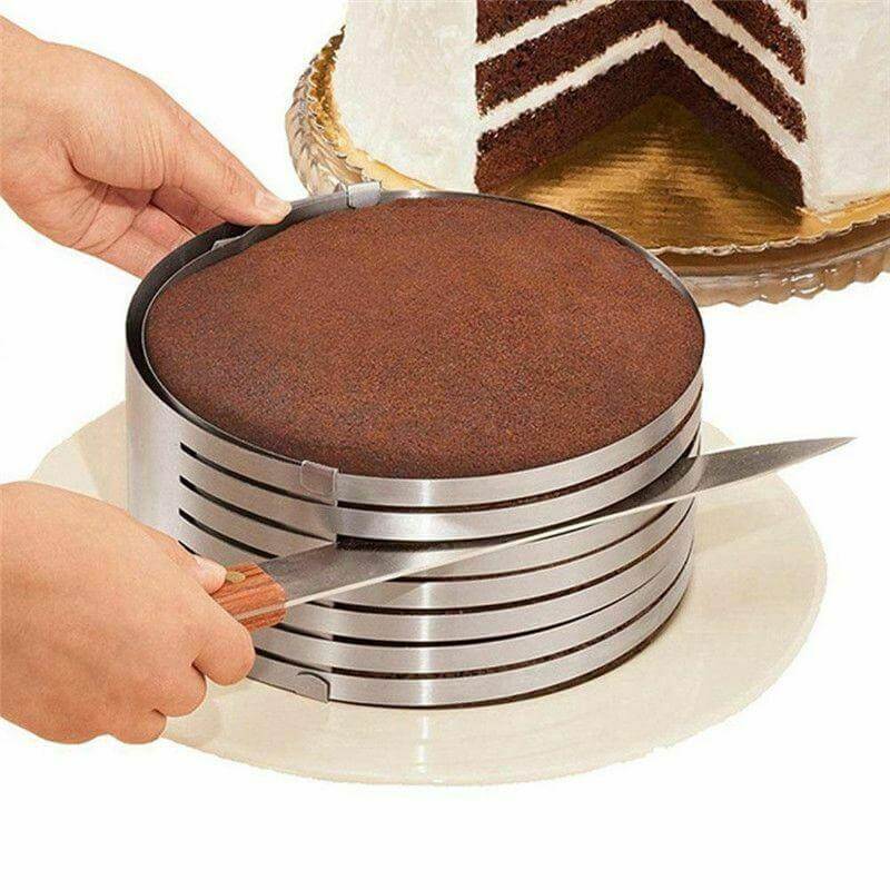 Adjustable stainless steel cake slicer | Precise cake layers | For Ø 15–30 cm cakes