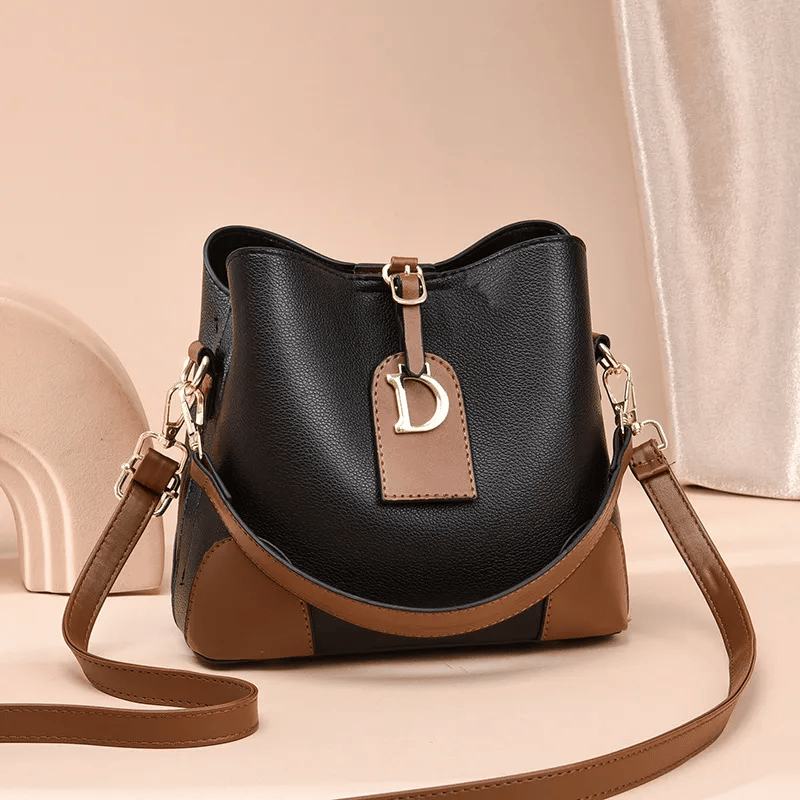 Sac épaule femme rétro en PU 21×19×12 cm | Plusieurs compartiments &amp; fermeture magnétique | Bandoulières réglables, plusieurs couleurs