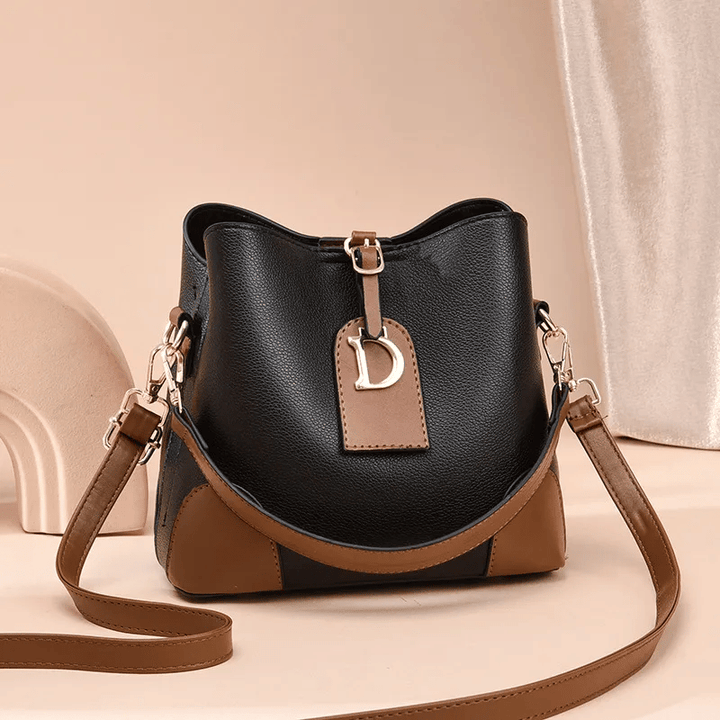 Sac épaule femme rétro en PU 21×19×12 cm | Plusieurs compartiments &amp; fermeture magnétique | Bandoulières réglables, plusieurs couleurs