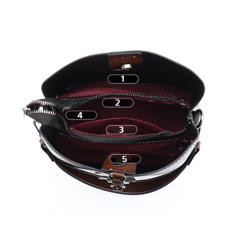 Sac épaule femme rétro en PU 21×19×12 cm | Plusieurs compartiments &amp; fermeture magnétique | Bandoulières réglables, plusieurs couleurs