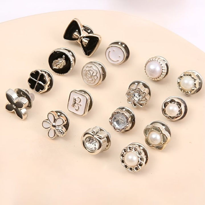 Small alloy brooch clips 1–1.8 cm | secure fastening for blouses &amp; scarves | lightweight &amp; reusable | set of 2