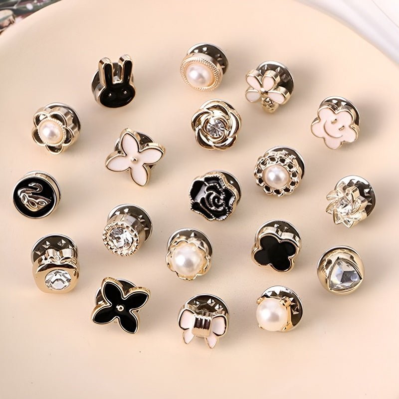 Small alloy brooch clips 1–1.8 cm | secure fastening for blouses &amp; scarves | lightweight &amp; reusable | set of 2
