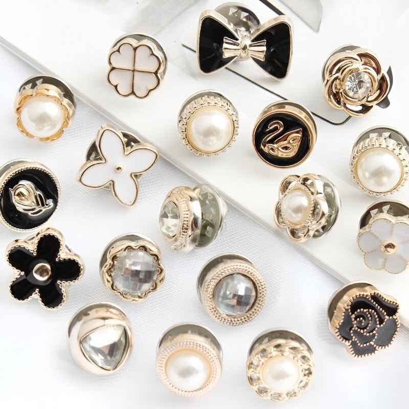 Small alloy brooch clips 1–1.8 cm | secure fastening for blouses &amp; scarves | lightweight &amp; reusable | set of 2