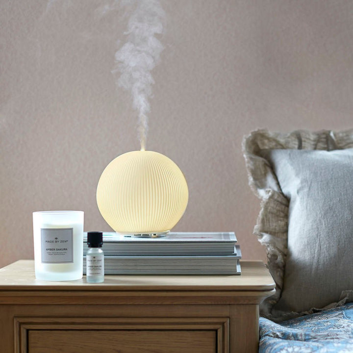 Aromadiffusor mit Fernbedienung | Keramik-Duftdiffusor mit Atemlicht, Nachtmodus und bis zu 6 Stunden Laufzeit