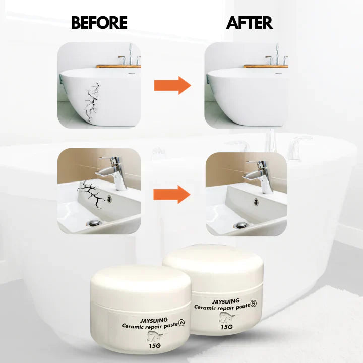 Tile Repair Paste | Ceramic &amp; Porcelain | Glossy Surface &amp; Long-Lasting Seal