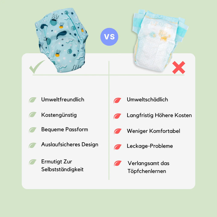 TöpfchenHosen™ Trainingspants | Weich &amp; Auslaufsicher | Fördert selbstständiges Töpfchentraining (1+1 GRATIS)