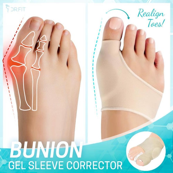 Bunion correction sleeve with gel pad | Toe aligner &amp; pressure relief | Thin, breathable &amp; wearable in shoes, 2 pairs