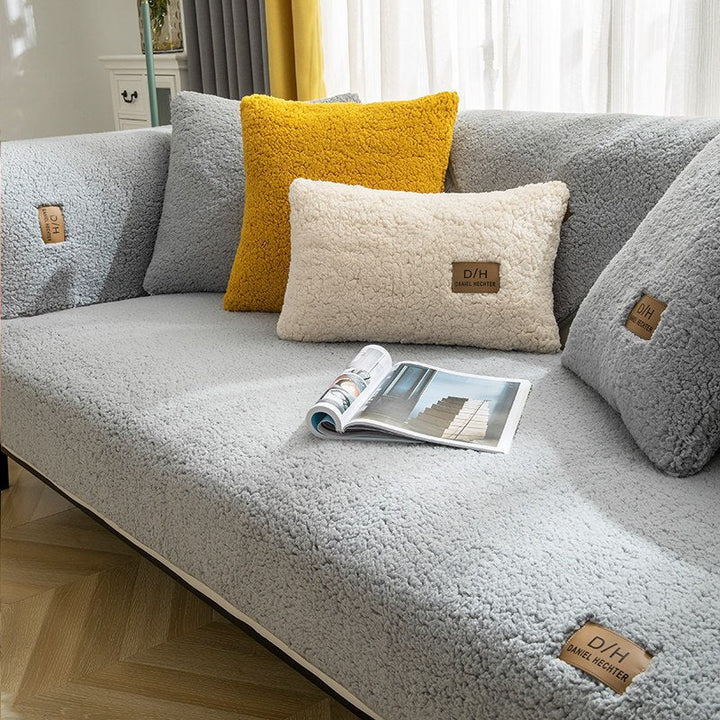 Ultra-soft sofa cover non-slip &amp; warm | Sofa protection against stains &amp; pet hair | incl. anti-slip mat + 2 pillowcases