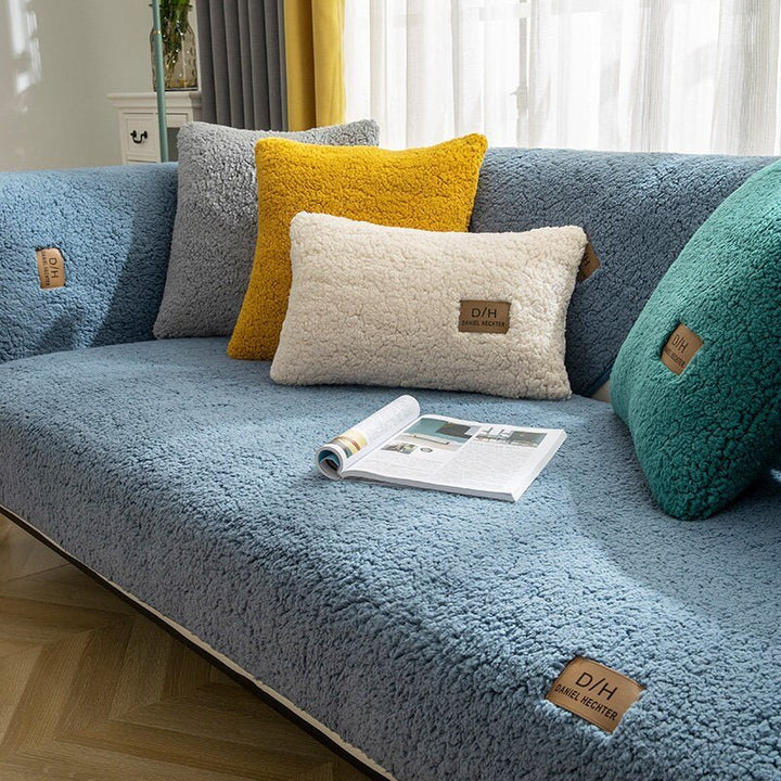 Ultra-soft sofa cover non-slip &amp; warm | Sofa protection against stains &amp; pet hair | incl. anti-slip mat + 2 pillowcases
