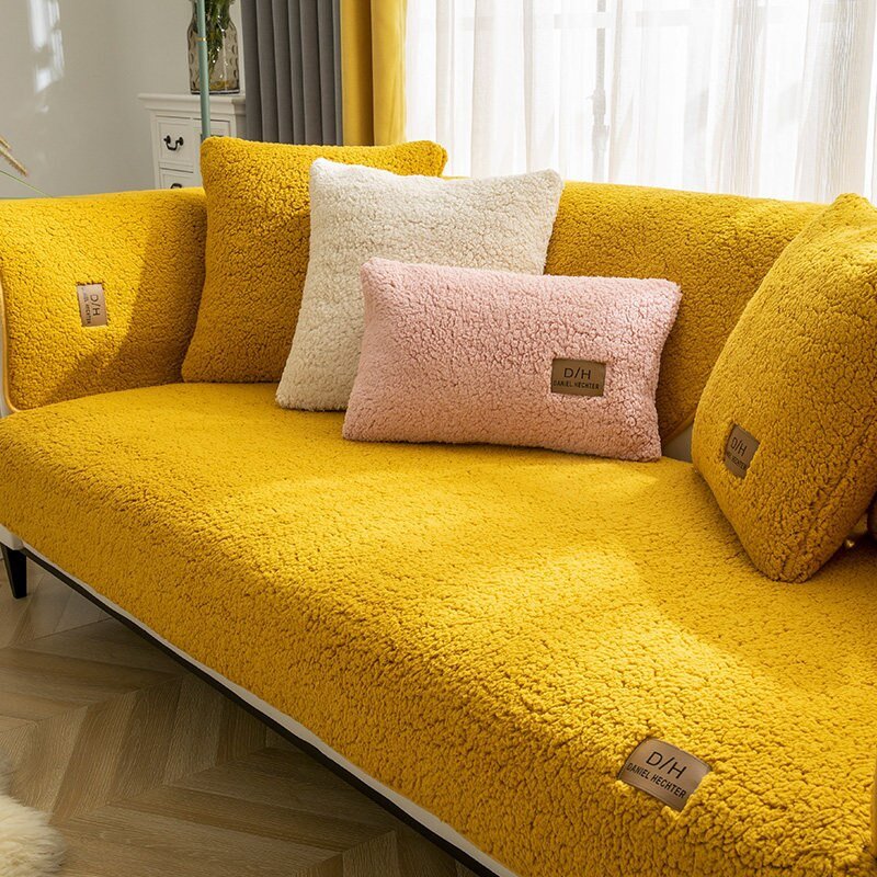 Ultra-soft sofa cover non-slip &amp; warm | Sofa protection against stains &amp; pet hair | incl. anti-slip mat + 2 pillowcases