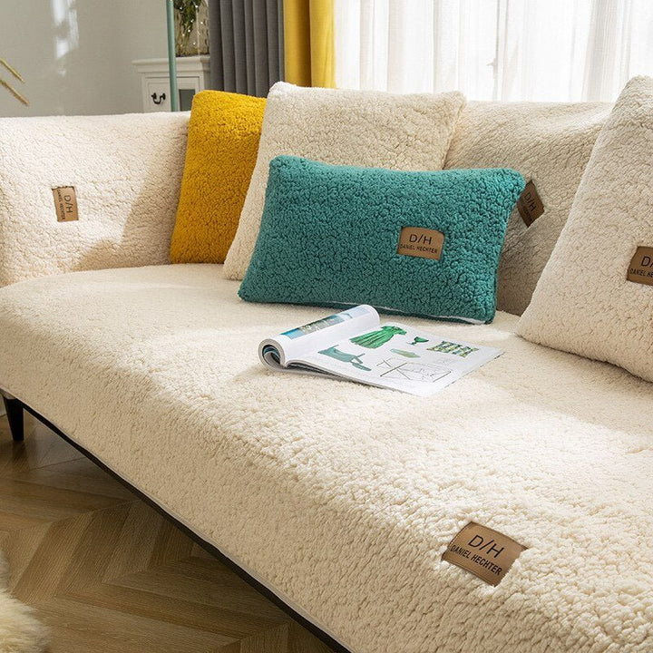 Ultra-soft sofa cover non-slip &amp; warm | Sofa protection against stains &amp; pet hair | incl. anti-slip mat + 2 pillowcases