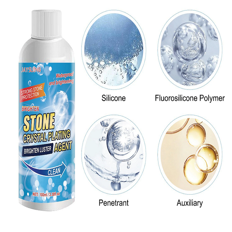 Stone Stain Remover 3×100 ml (2+1 Free) | For Wine, Coffee, Grease &amp; Water Stains | Gentle, Fast &amp; Shine Enhancing