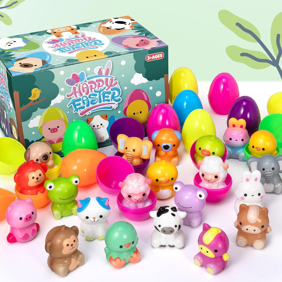 🔥Miglior regalo di Pasqua 50% DI SCONTO-🎁24 PEZZI Uova di Pasqua ripiene Giocattoli squishy a risalita lenta