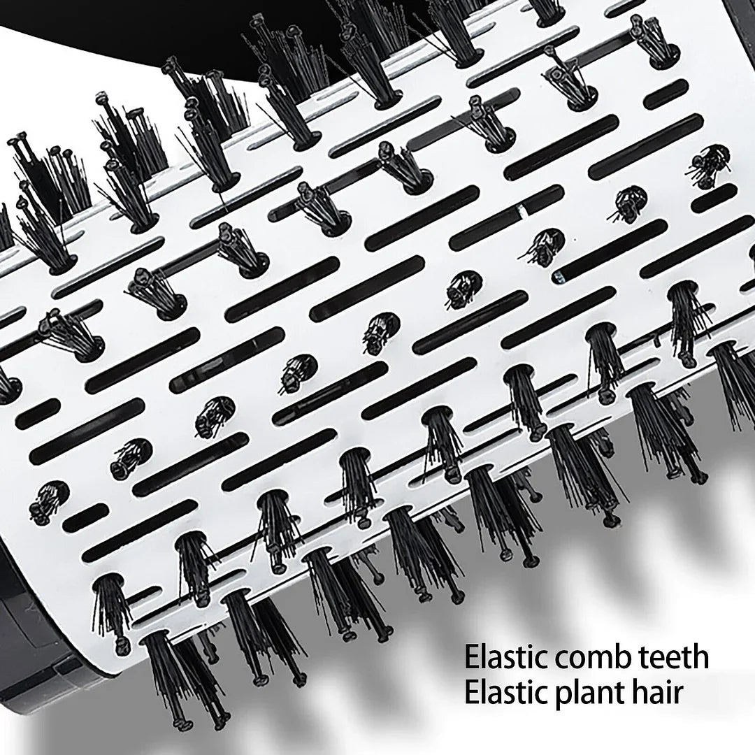 3-in-1 Rotating Hot Air Brush | Drying, Straightening &amp; Curling | 1000W, 3 Heat Settings, 2 Speeds, 2 Attachments