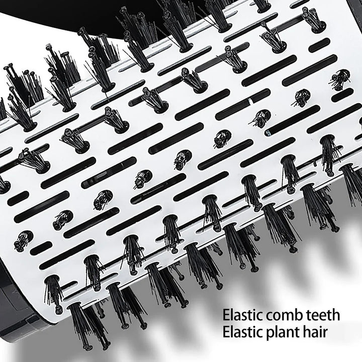 3-in-1 Rotating Hot Air Brush | Drying, Straightening &amp; Curling | 1000W, 3 Heat Settings, 2 Speeds, 2 Attachments