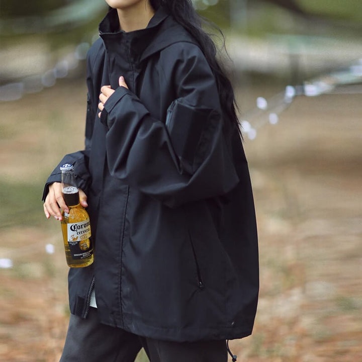 Softshelljacke Herren | Wasserabweisende Outdoor-Jacke mit Kapuze und 6 Taschen