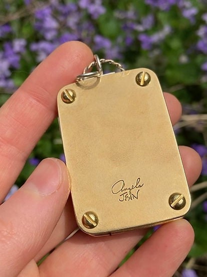 Mikro-Blumenpresse | Handgefertigt aus Silber &amp; Messing | Inkl. 10 Blätter Herbarium-Papier