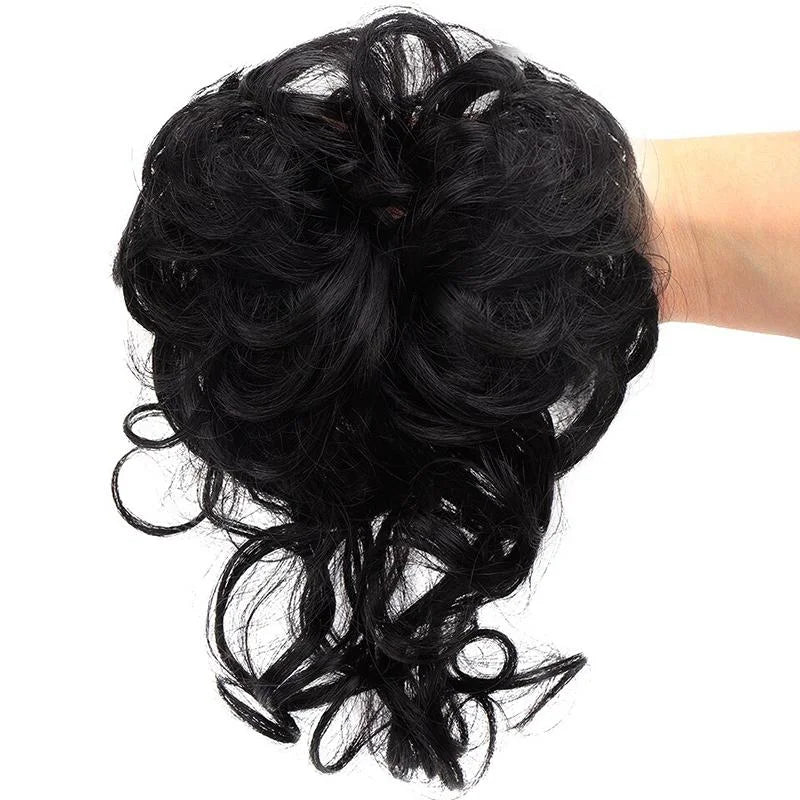 Bun hairpiece to clip on for instant volume | Messy bun look in seconds | Secure hold, light &amp; natural