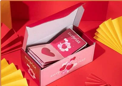 Explosions-Geschenkbox | Pop-up Überraschungsbox mit 12 oder 20 Fächern | Personalisierbar mit Fotos, Geld &amp; Botschaften