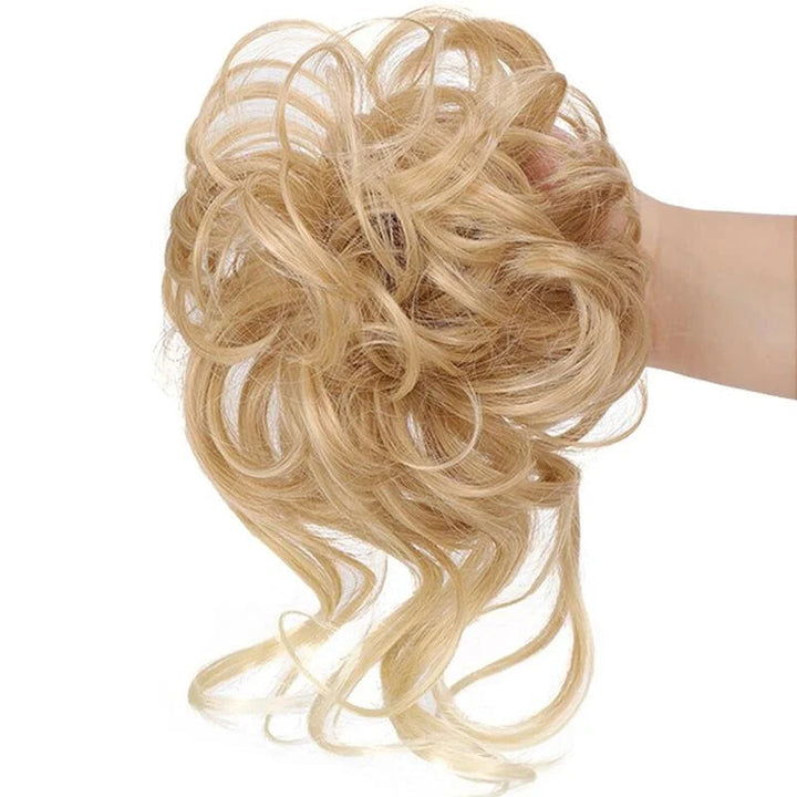 Bun hairpiece to clip on for instant volume | Messy bun look in seconds | Secure hold, light &amp; natural