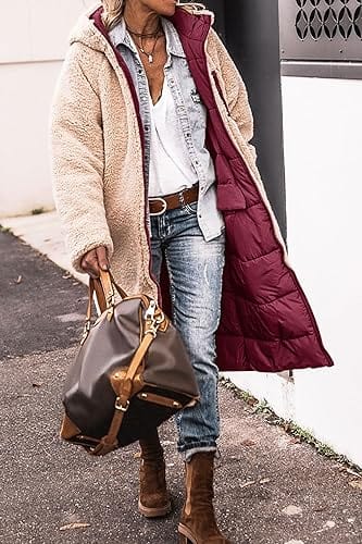 Women’s long water-repellent coat | warm &amp; comfortable for autumn/winter | windproof outdoor | versatile to combine