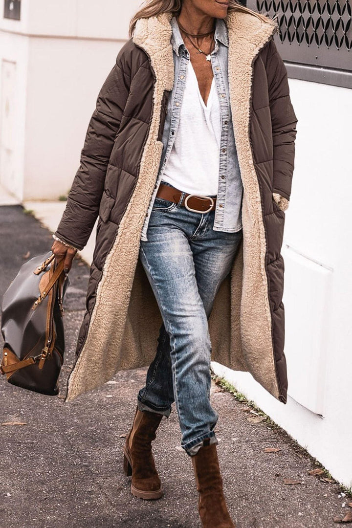 Women’s long water-repellent coat | warm &amp; comfortable for autumn/winter | windproof outdoor | versatile to combine