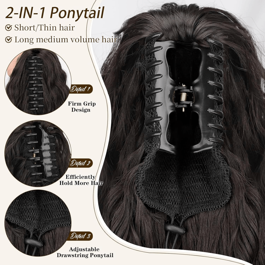 GlamBraid™ Natural Seamless Ponytail