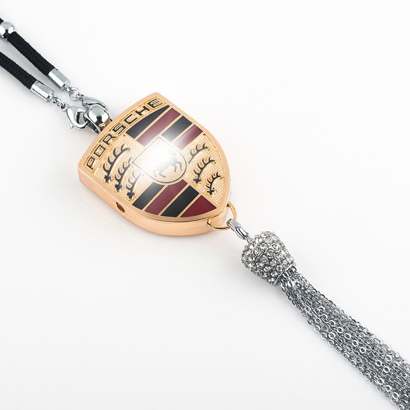 Car Rearview Mirror Pendant with Crystal | Zinc alloy &amp; rhinestones | Sparkling decoration with scent pendant, gift idea