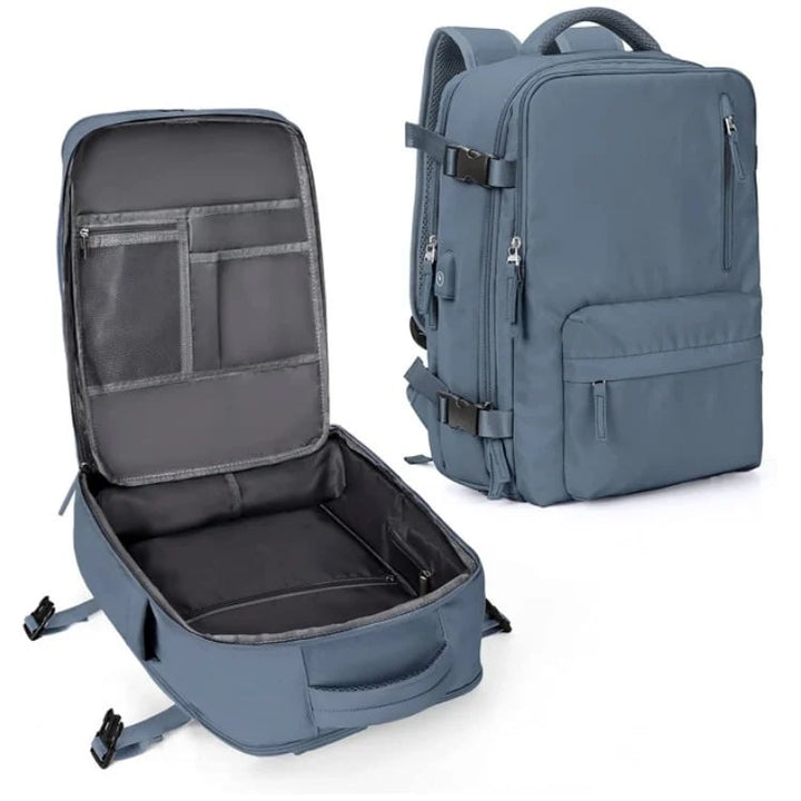 Reiserucksack Damen 35 L | Wasserabweisend mit Laptopfach, Schuhfach und USB-Anschluss SEO-Beschreibung: